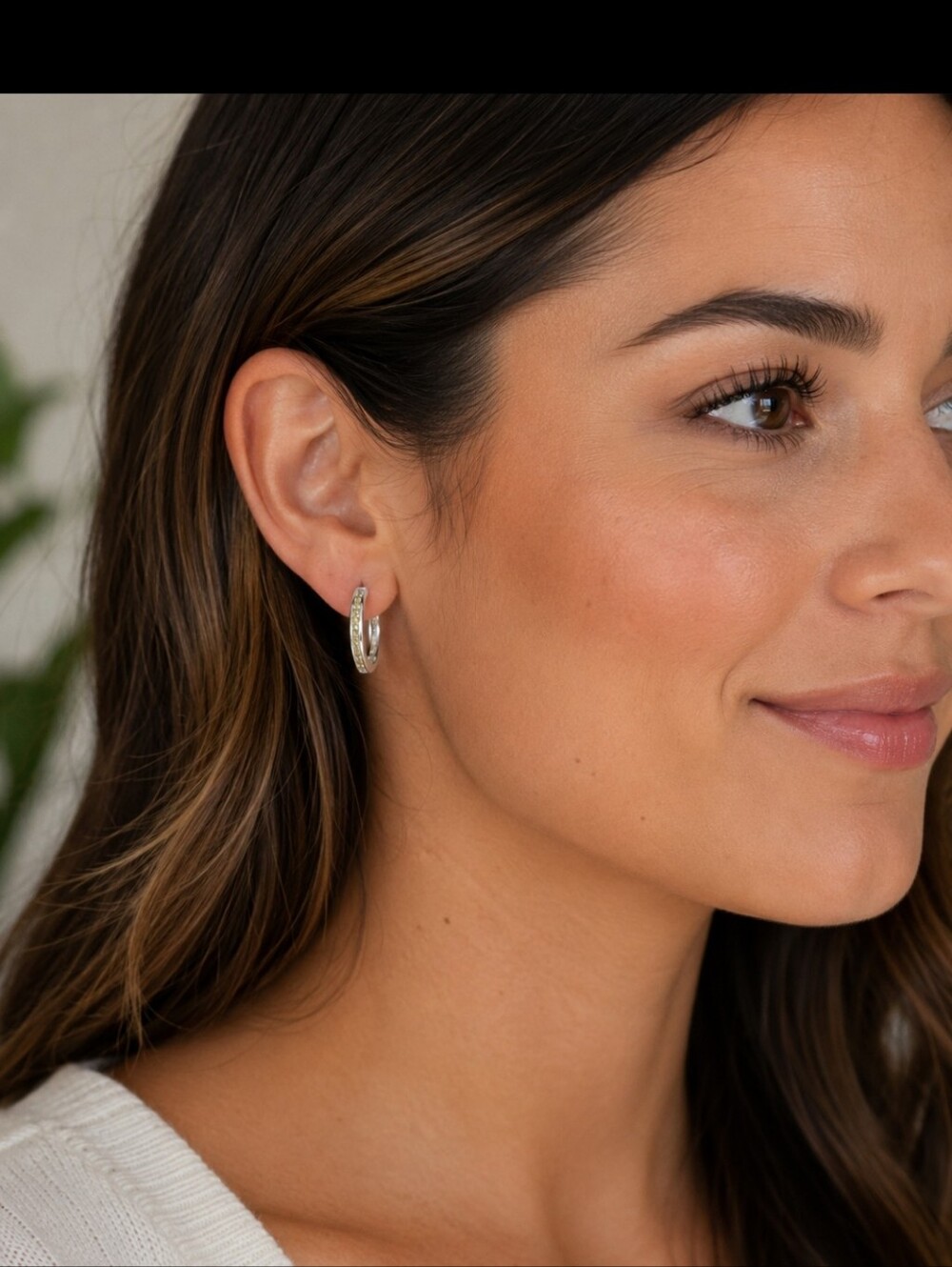 Inside Out Silver Hoop Earrings